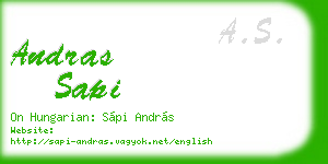 andras sapi business card